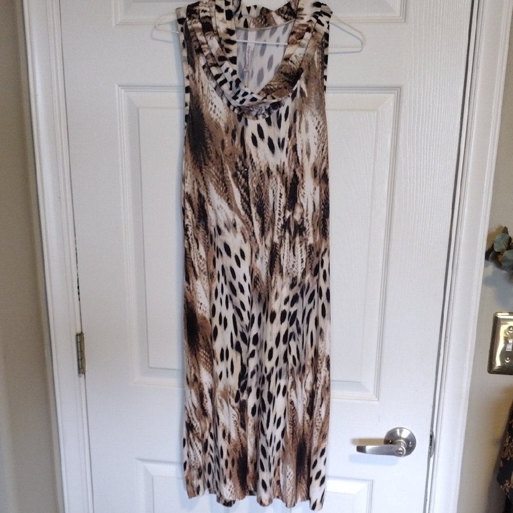 Leopard Print Sleeveless Dress